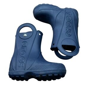 Crocs Kids Blue Pull On Rain Boots Size C 9
